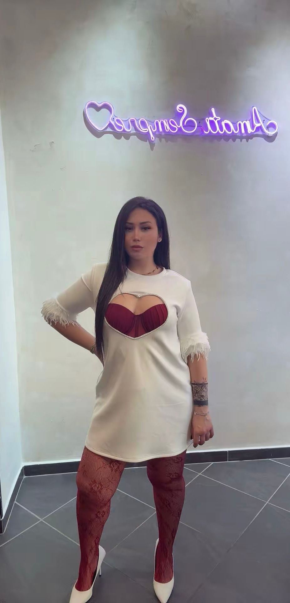 Maglia Cuore con piume