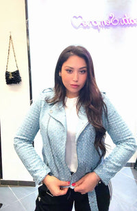 Giacca Denim Brillantinato