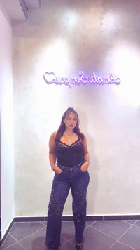 Jeans Curvy Brillantinato