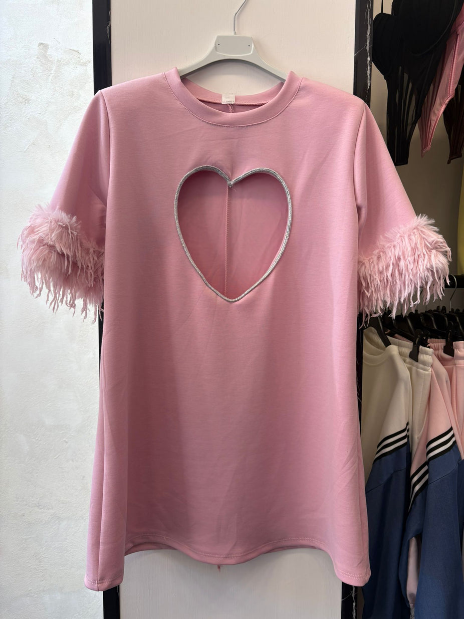 Maglia Cuore con piume