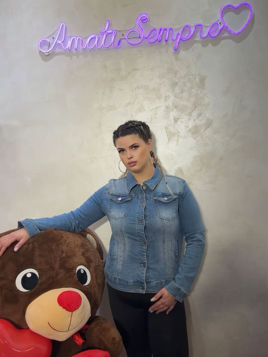 Giacca Curvy in Denim